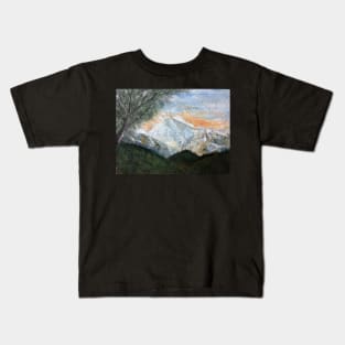 Semi abstract river scape 7 Kids T-Shirt